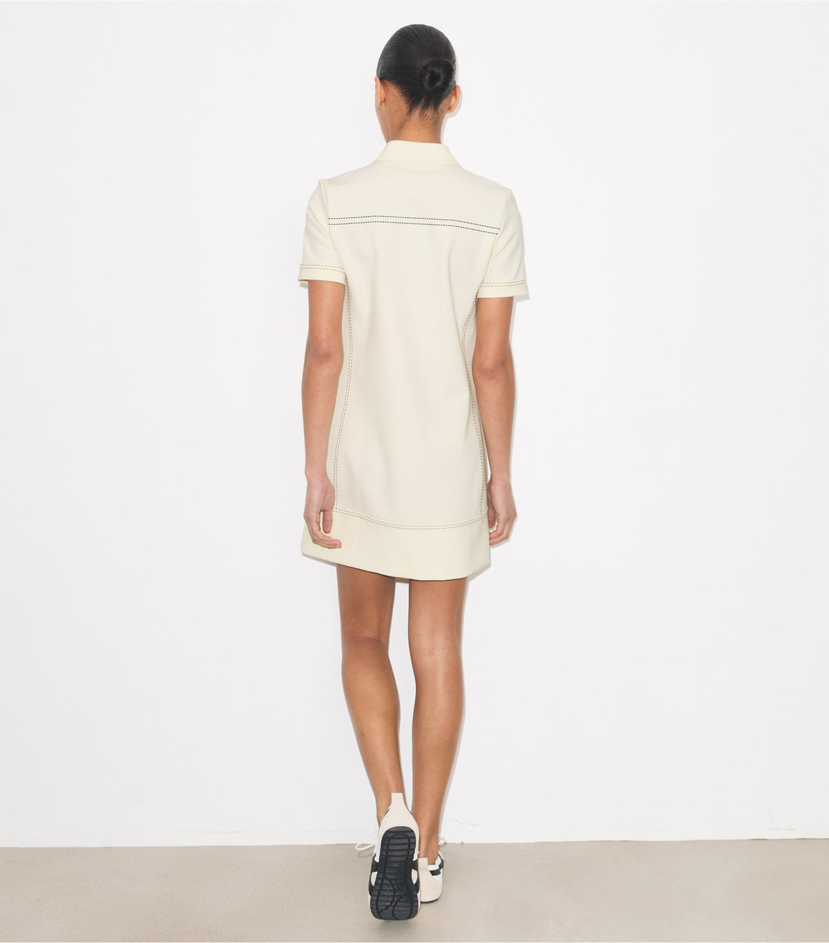Tory Burch Latest - Pick Stitch Stretch Polo Dress - New Ivory