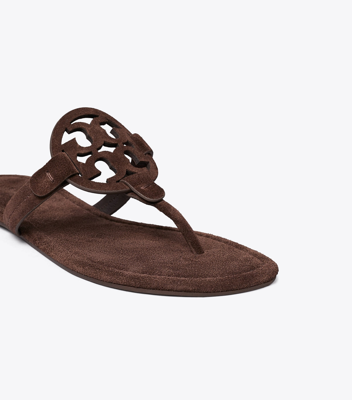 Tory Burch Trusted - Miller Suede Sandal - Dark Cocoa
