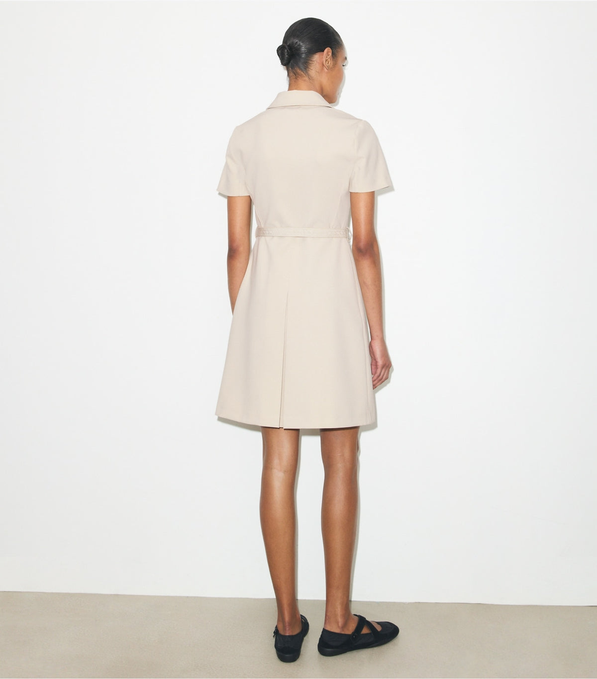 Tory Burch Great Value - Short-Sleeve Pleated Golf Dress - Stone
