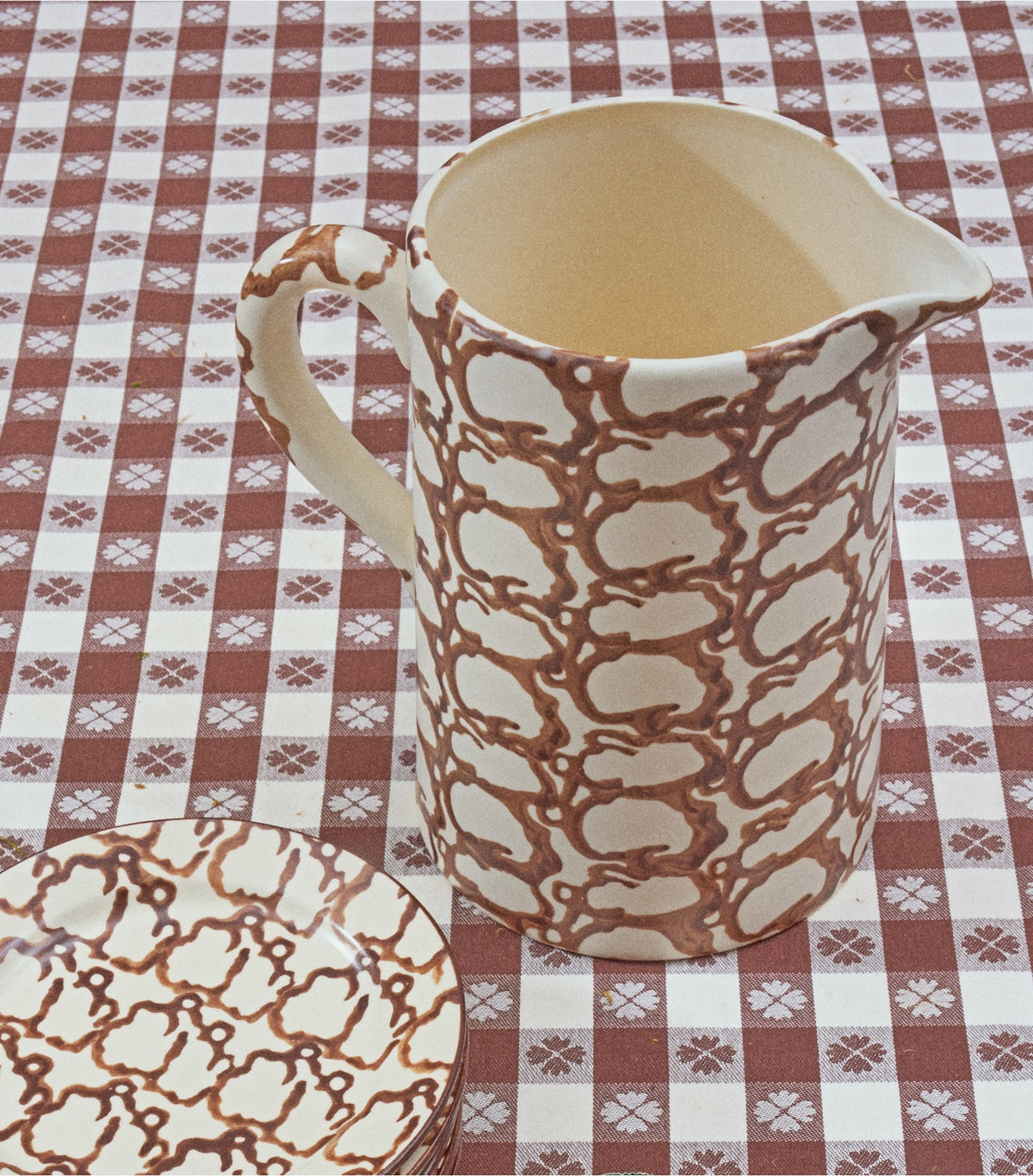 Tory Burch Recommended - Spongeware Pitcher - Brown/Smoke Ring