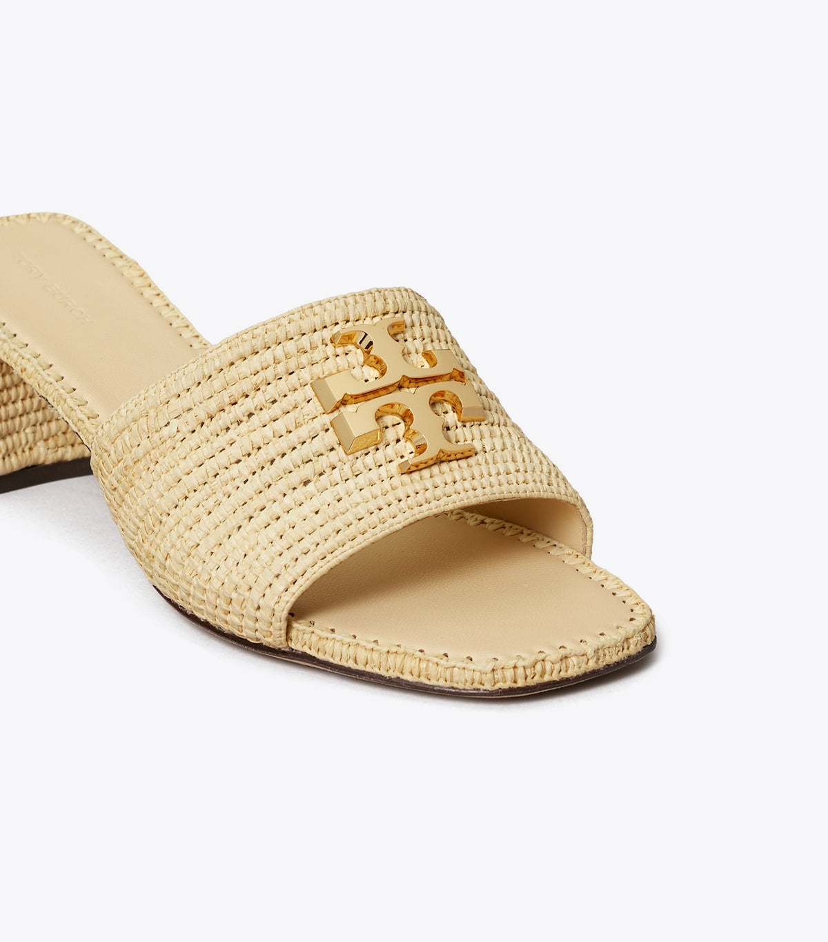 Tory Burch Recommended - Eleanor Raffia Heeled Sandal - Natural / Gold