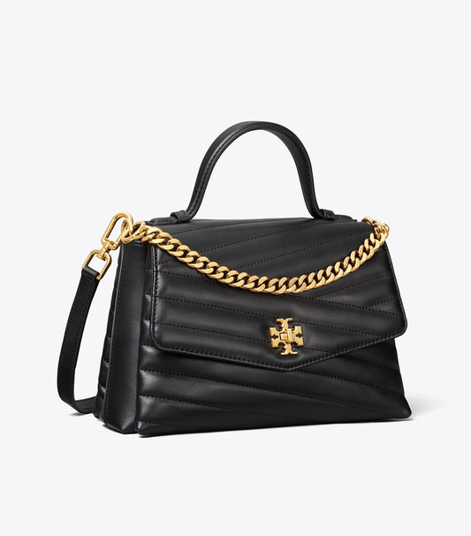 Tory Burch Featured - Kira Chevron Top-Handle Satchel - Black