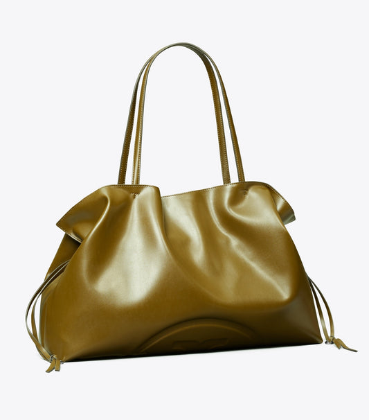Tory Burch Quality - Ella natuura™ Drawstring Tote - Dark Olive