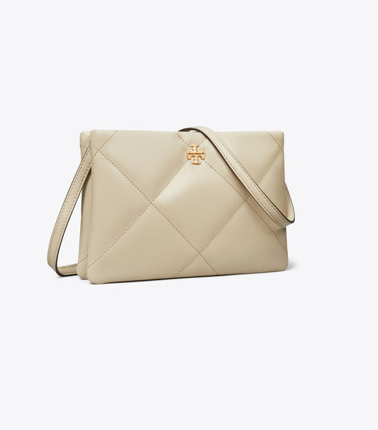 Tory Burch Quality - Kira Diamond Quilt Crossbody Bag - Light Stone