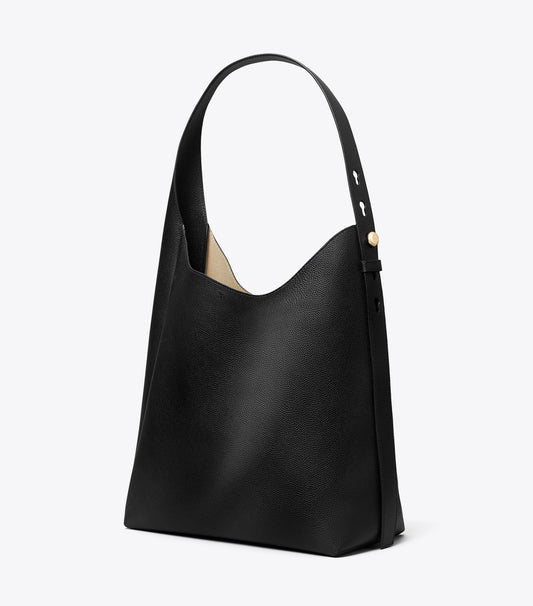 Tory Burch Classic - Leather Hobo Bag - Black