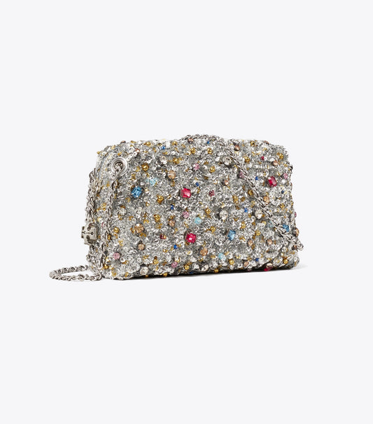 Tory Burch Classic - Fleming Embellished Soft Crossbody Bag - Multi Stone