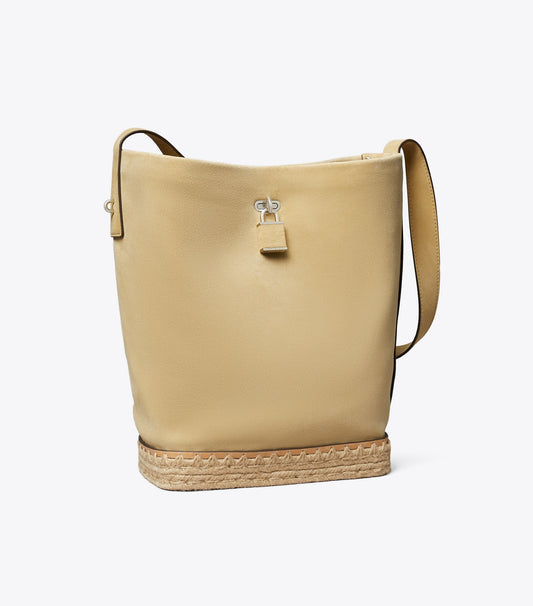 Tory Burch Popular - Lock Crochet Slim Bucket Bag - Butter
