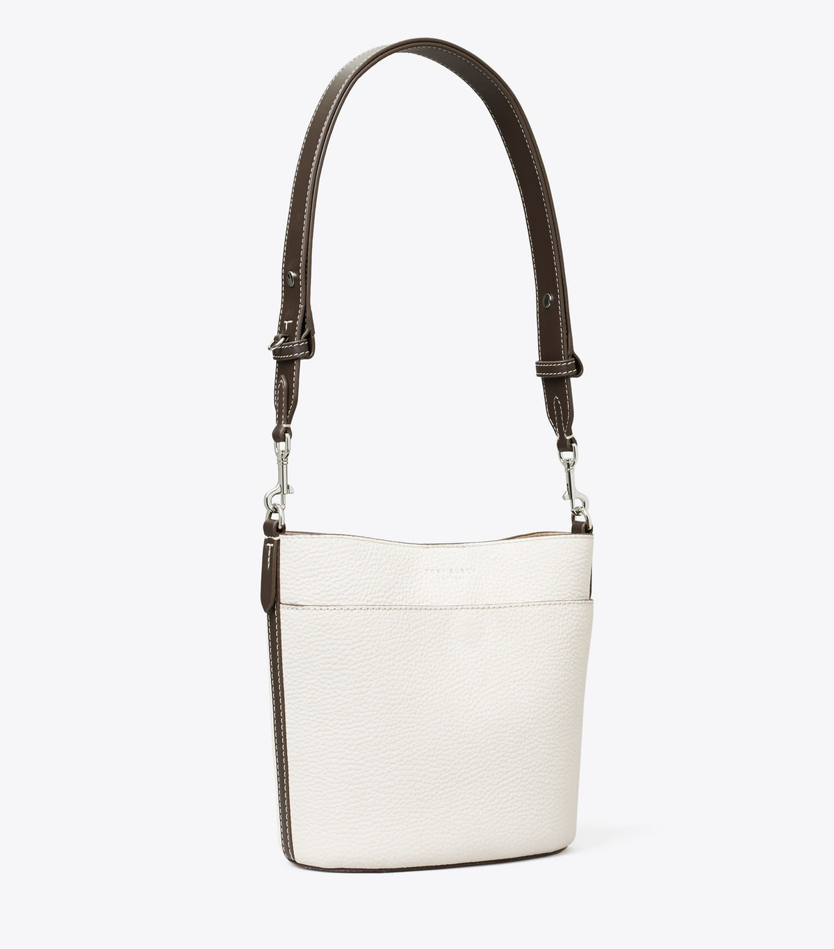Tory Burch Best Seller - Leather Bucket Bag - Gray Chalk