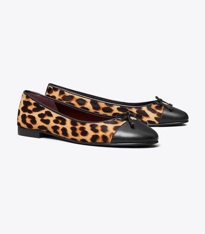 Tory Burch Trusted - Cap-Toe Ballet - Classic Leopard
