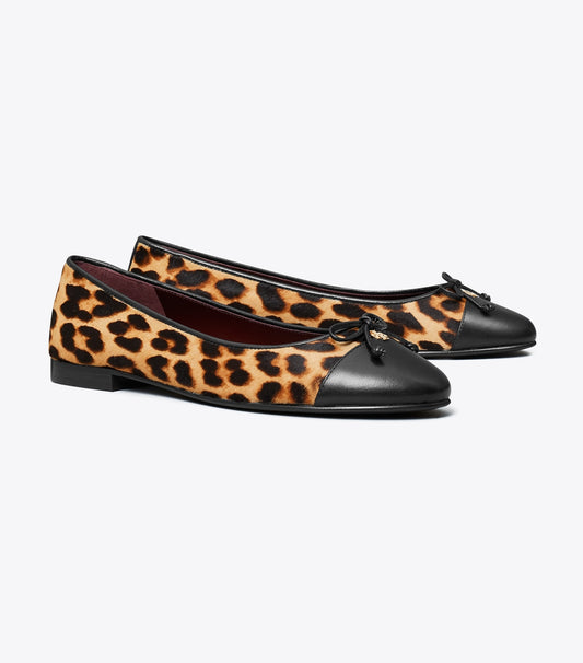 Tory Burch Trusted - Cap-Toe Ballet - Classic Leopard