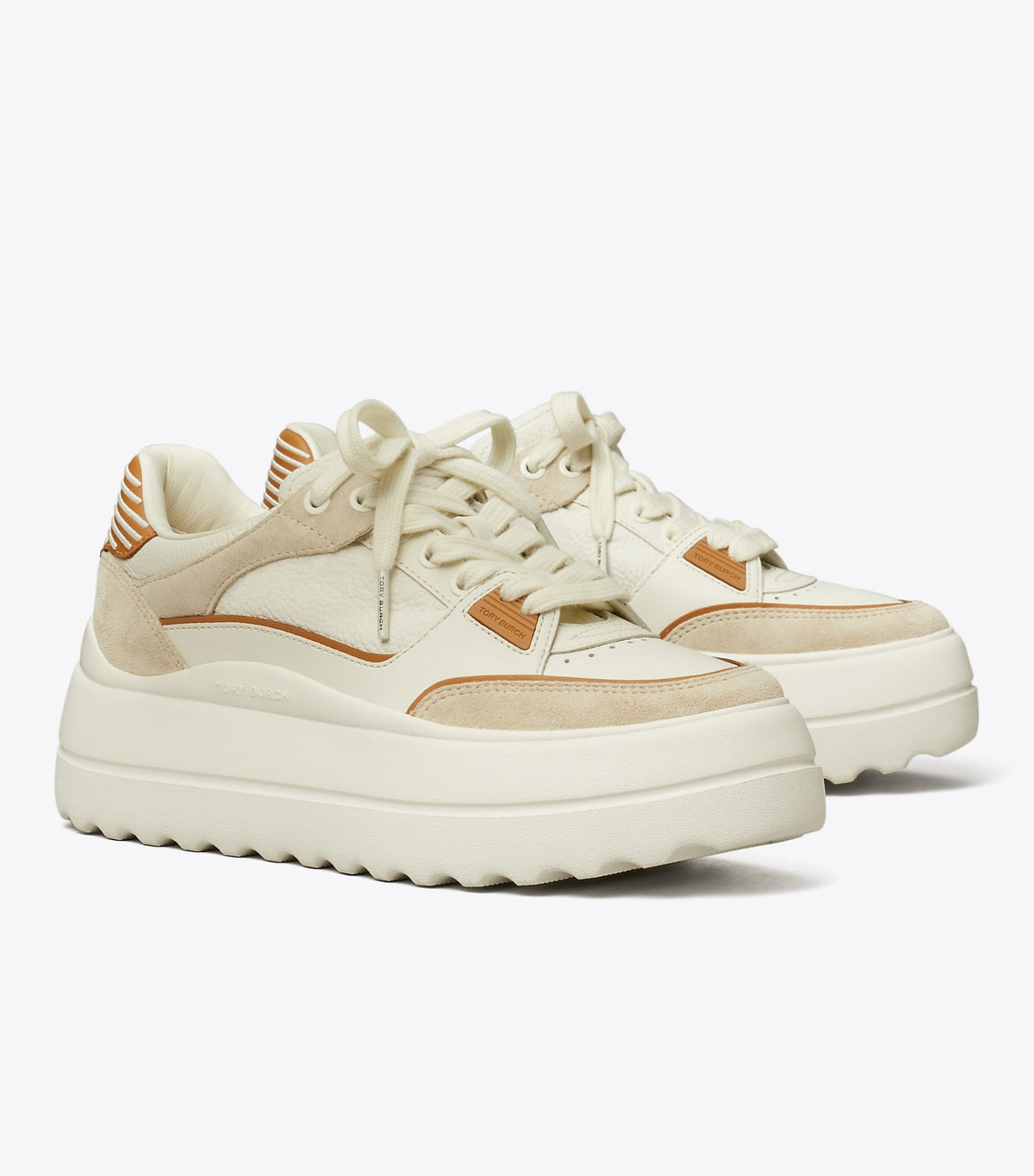 Tory Burch Classic - Stage Sneaker - Blanc / Praline / Toasted Souffle
