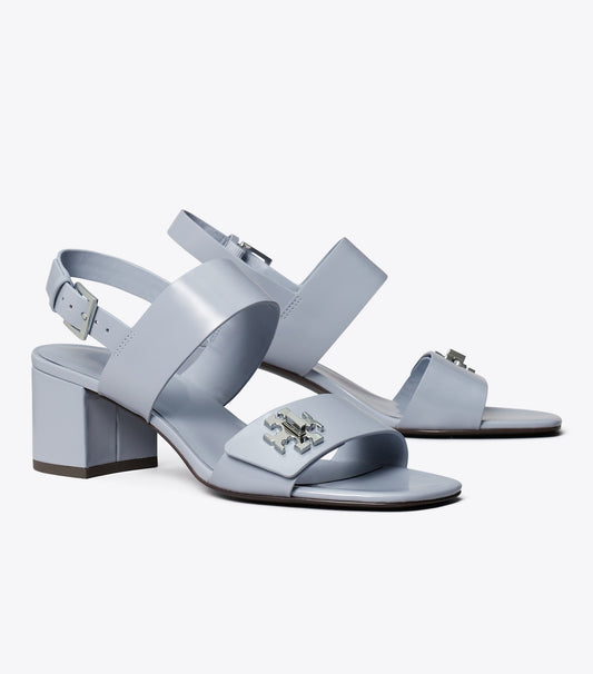 Tory Burch Discount - Turnlock Heeled Sandal - Vapor Blue