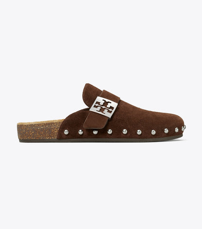 Tory Burch Exclusive - Mellow Studded Mule - Dark Cocoa / Silver