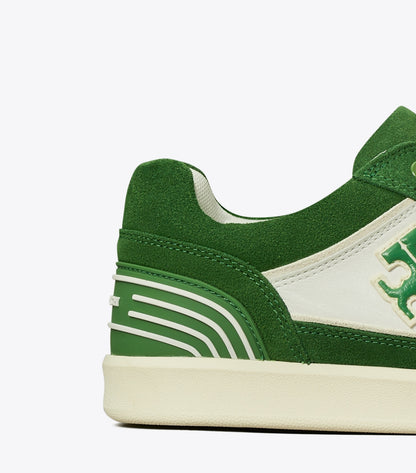 Tory Burch Discount - Clover Court Sneaker - White / Mossy Green / Mossy Green