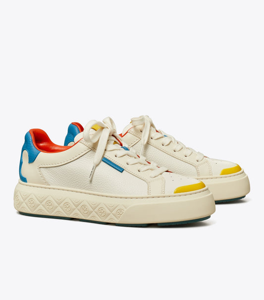 Tory Burch Value - Ladybug Sneaker - White / New Ivory / Cobalt