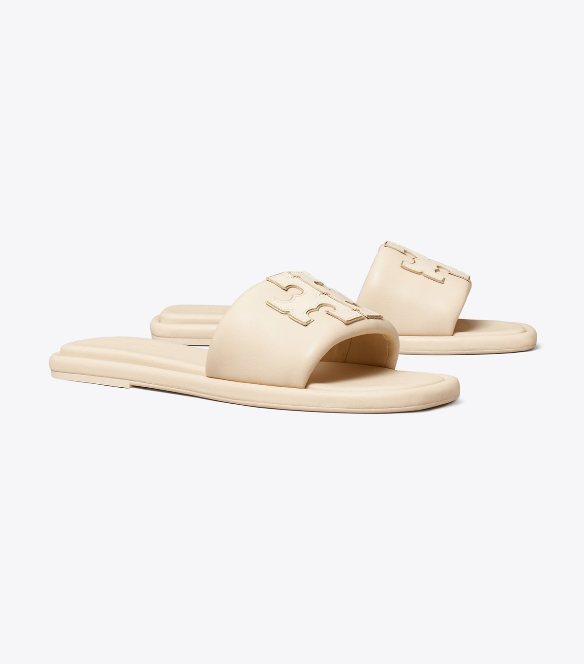 Tory Burch Best Price - Double T Sport Slide - Dulce De Leche / Gold