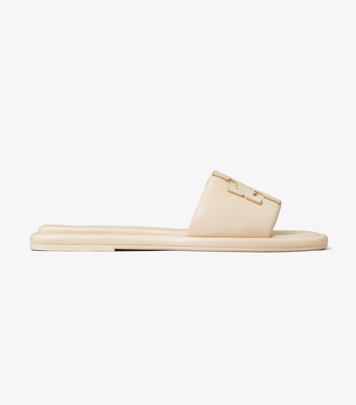 Tory Burch Best Price - Double T Sport Slide - Dulce De Leche / Gold