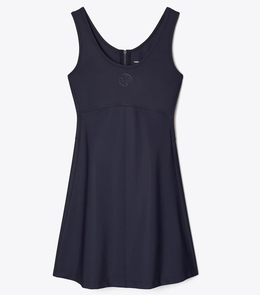 Tory Burch Discount - Embossed Logo Tennis Dress - Medium Navy