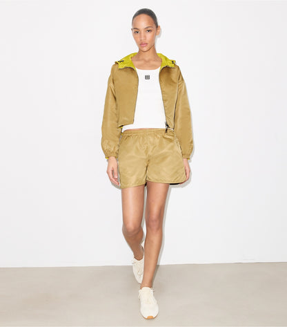 Tory Burch Latest - Reversible Cropped Nylon Jacket - Green / Lemon
