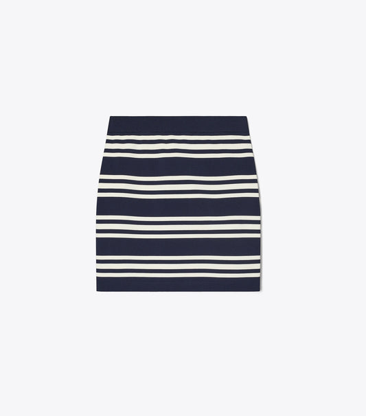 Tory Burch Sale - Viscose Mini Skirt - Tory Navy City Stripe