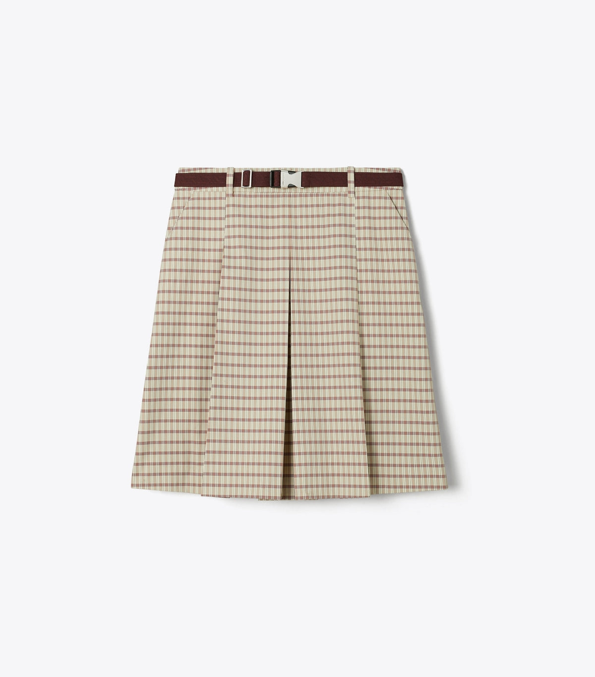 Tory Burch Signature - Plaid Golf Skirt - Crimson Rust Dense Plaid Sport