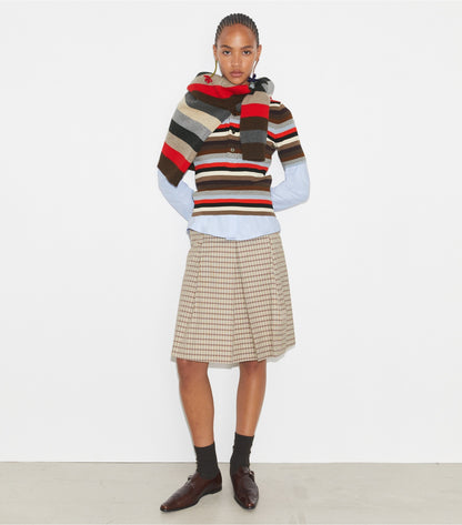 Tory Burch Signature - Plaid Golf Skirt - Crimson Rust Dense Plaid Sport