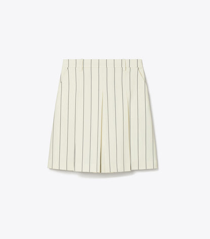 Tory Burch Value - Wool Performance Golf Skirt - New Ivory Light Stripe