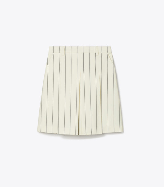 Tory Burch Value - Wool Performance Golf Skirt - New Ivory Light Stripe