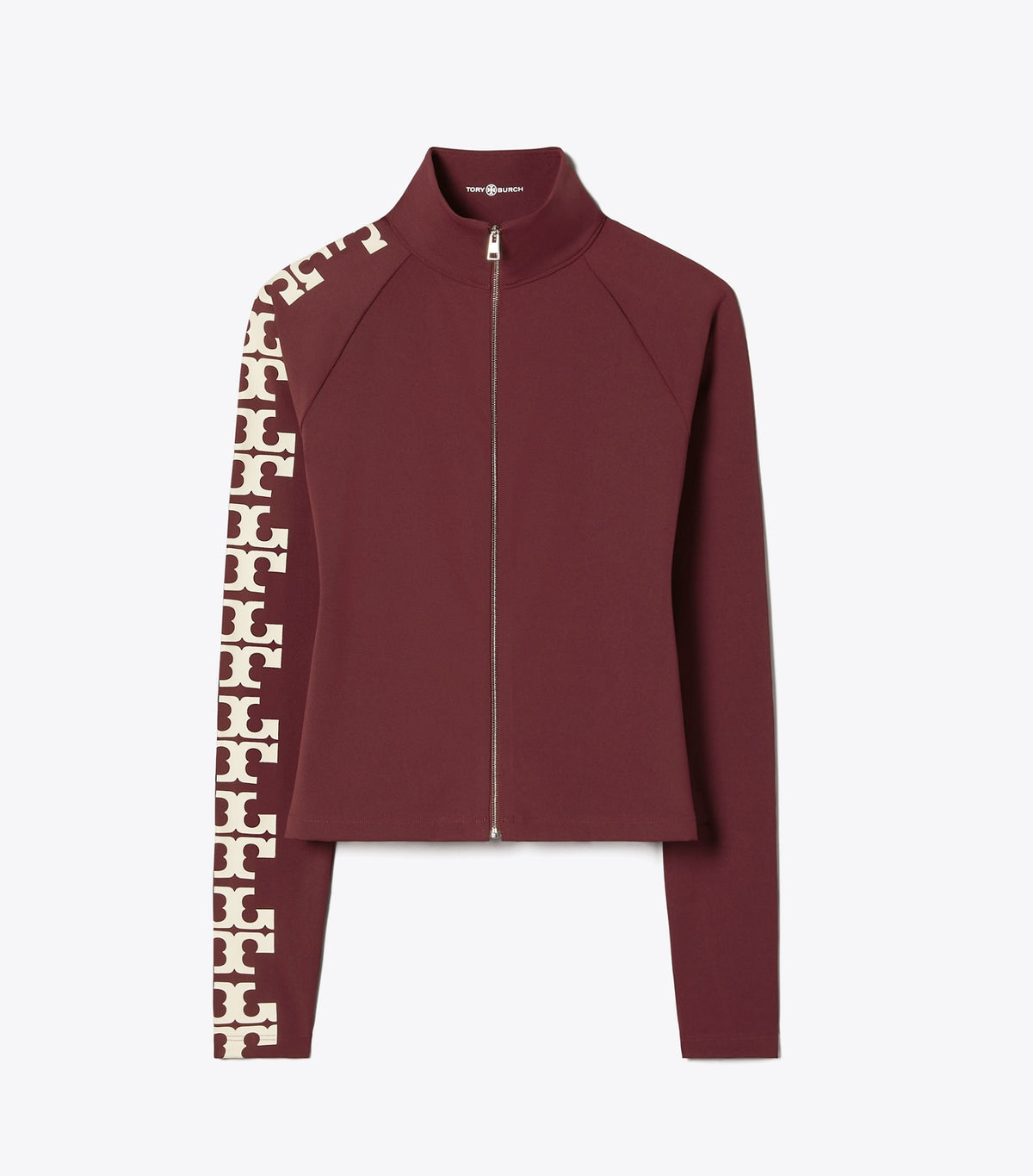 Tory Burch Signature - Nylon Logo Zip Top - Merlot