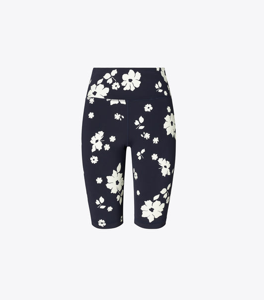 Tory Burch Smart Buy - Compression Bike Short - Medium Navy Contrast Floral
