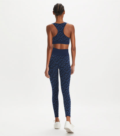 Tory Burch Popular - Prismatic T Monogram Jacquard Seamless Bra - Dark Blue Prismatic T Monogram