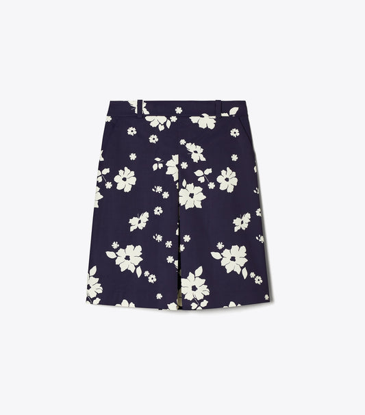 Tory Burch Deals - Pleated Golf Skirt - Medium Navy Contrast Floral