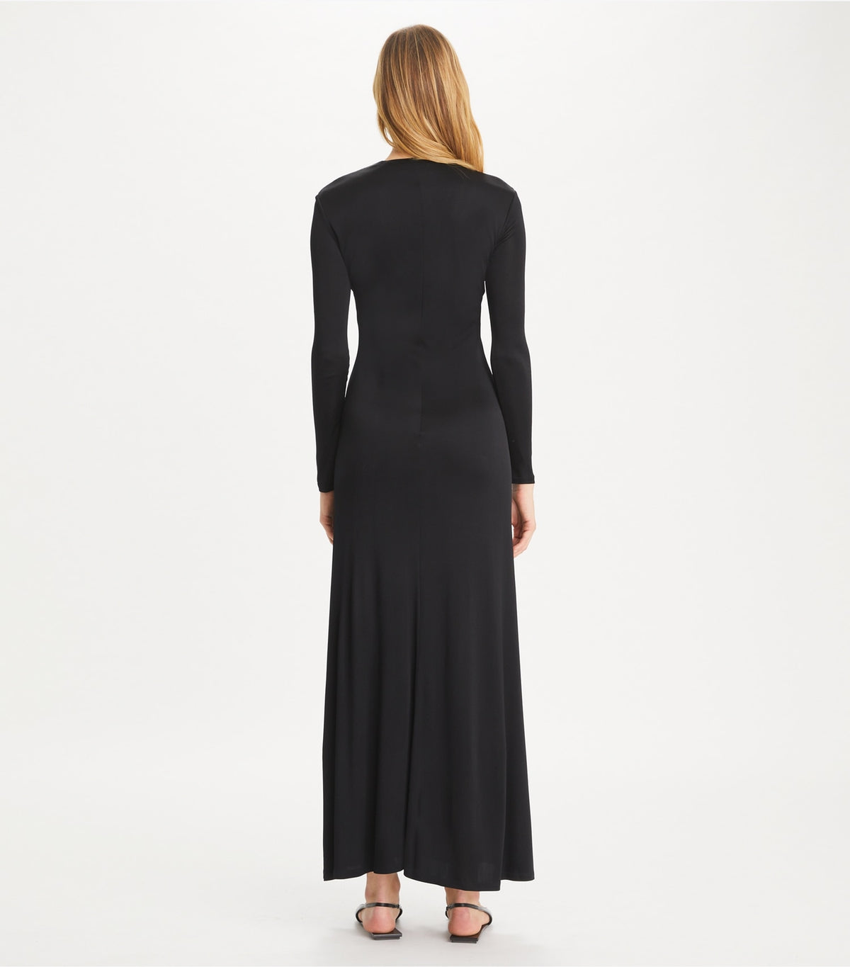 Tory Burch Best Price - Deep U-Neck Jessa Viscose Dress - Black
