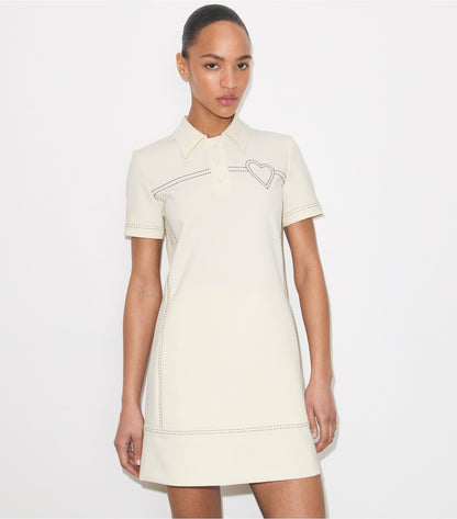 Tory Burch Latest - Pick Stitch Stretch Polo Dress - New Ivory