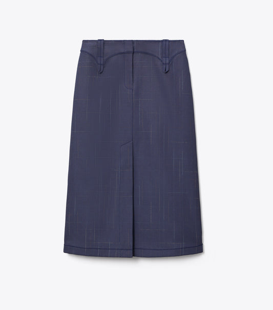 Tory Burch Best Seller - Wool Skirt - Steel