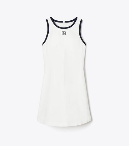 Tory Burch Special Offer - Jersey Racerback Tennis Dress - Snow White / Deep Navy