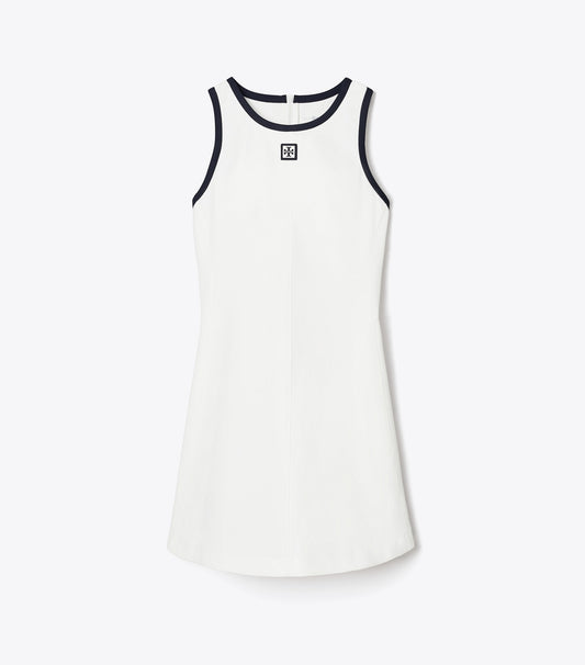 Tory Burch Special Offer - Jersey Racerback Tennis Dress - Snow White / Deep Navy