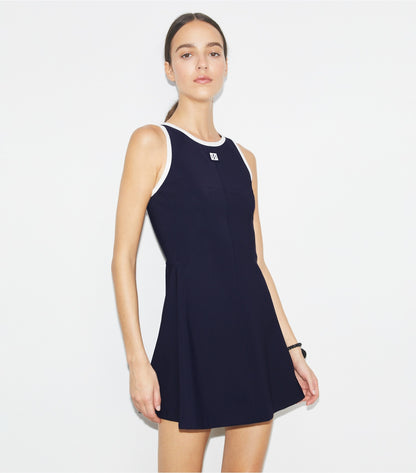 Tory Burch Best Seller - Jersey Racerback Tennis Dress - Deep Navy / Snow White