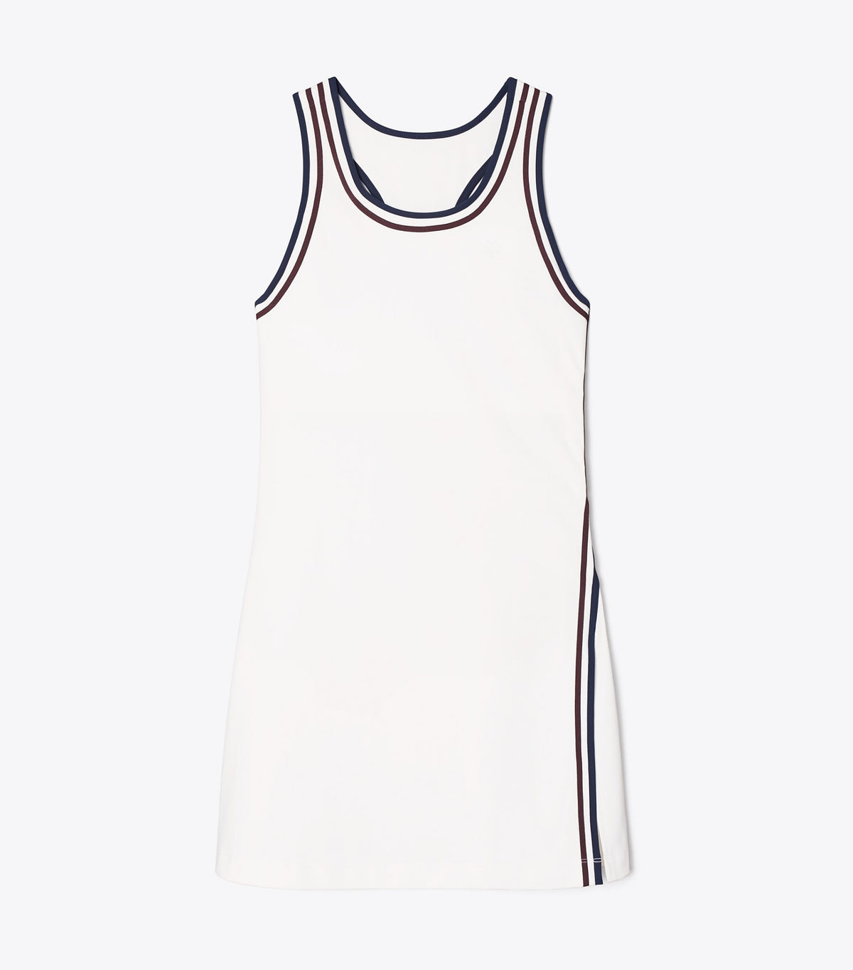 Tory Burch Sale - Performance Jersey Side-Slit Tennis Dress - Snow White / Tory Navy