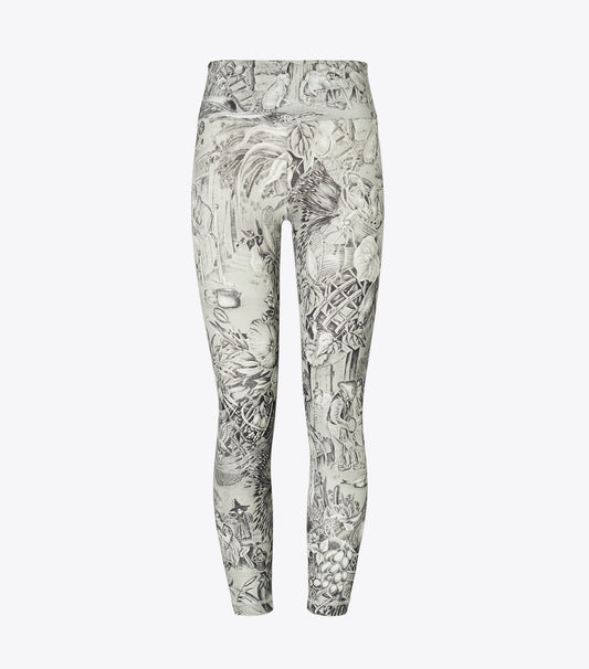Tory Burch Great Value - Weightless Printed 7/8 Legging - Grey Alien Toile
