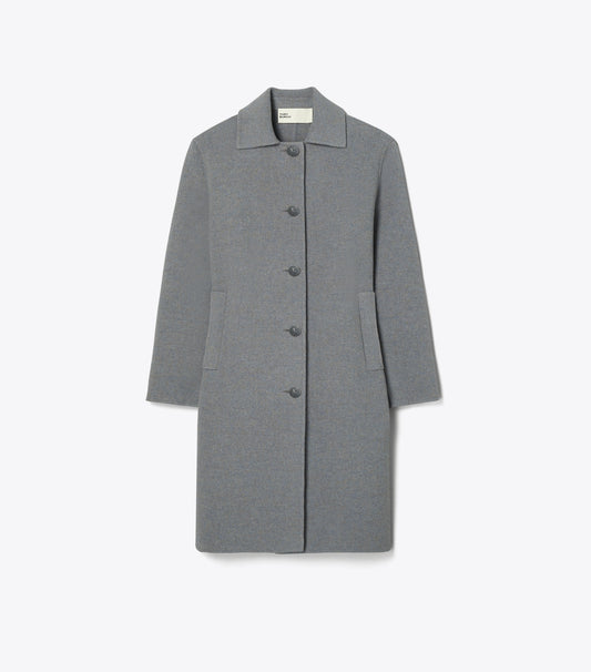 Tory Burch Exclusive - Wool Coat - Flecked Gray