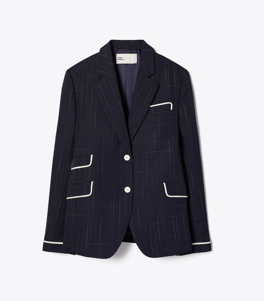 Tory Burch Exclusive - Buddy Wool Jacket - Dark Navy / Copper