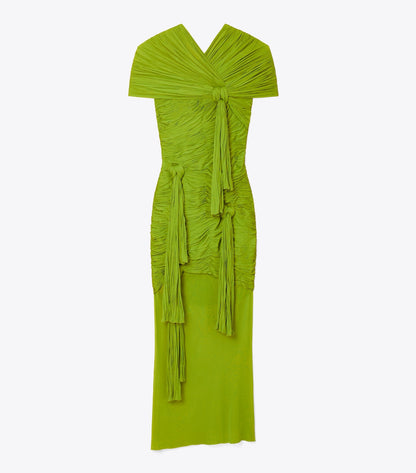 Tory Burch Everyday - Knotted Viscose Dress - Faded Green