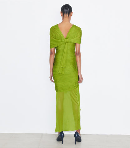 Tory Burch Everyday - Knotted Viscose Dress - Faded Green