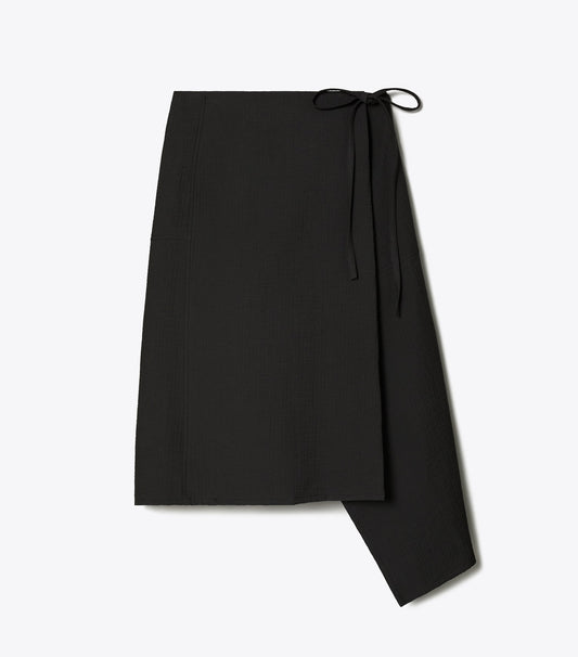 Tory Burch Smart Buy - Cotton Wrap Skirt - Black