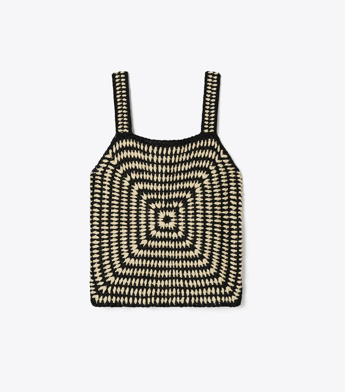 Tory Burch Customer Favorite - Cotton Crochet Tank Top - Black / White