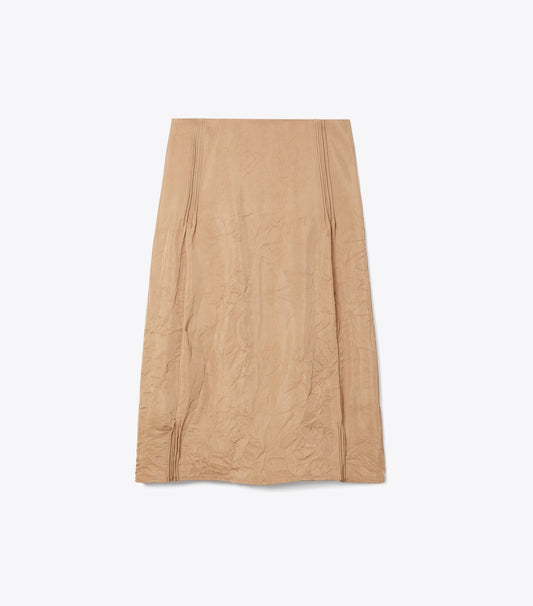 Tory Burch Discount - Crinkled Viscose Skirt - Taupe