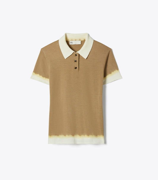 Tory Burch Popular - Dip Dye Wool Polo - Olive / White