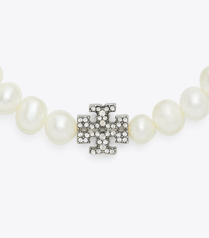 Tory Burch Best Price - Moondance Pearl and Pavé Bracelet - Tory Silver / Crystal / Pearl