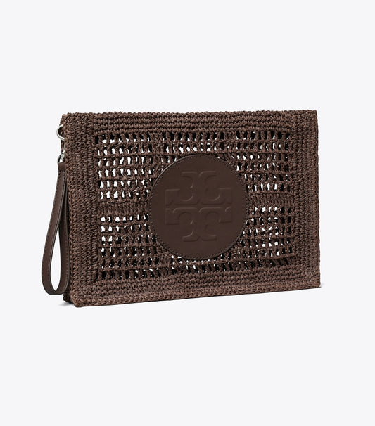Tory Burch Top Pick - Ella Hand-Crocheted Pouch - Dark Cocoa